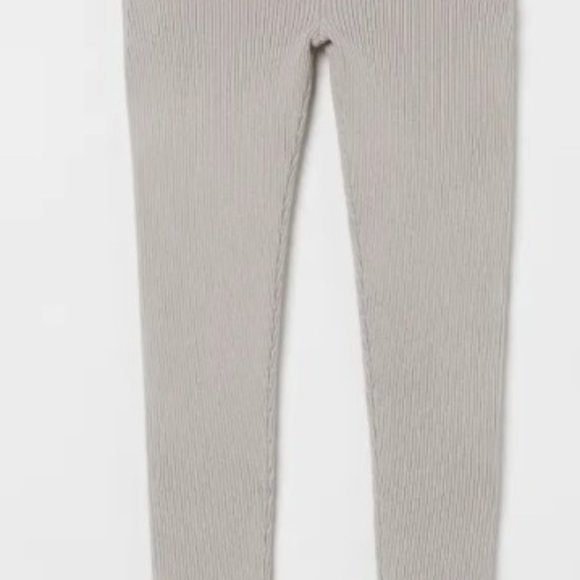 2 PIECES!!  Cable-knit Dress and Ribbed Stirrup Leggings - Picture 2 of 2